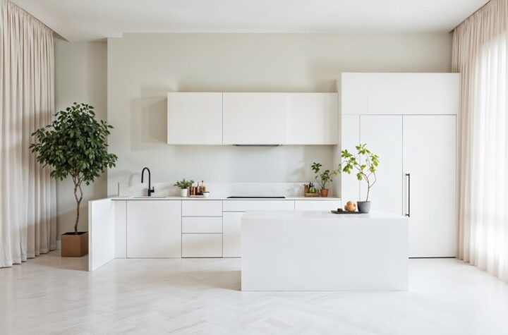 white kitchen cabinet