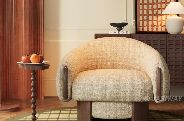 Premium Chenille Barrel Chair